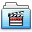 Movie Folder Stripe Icon 32x32 png